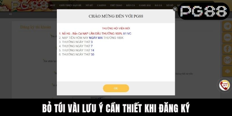 Cách Tạo Tài Khoản PG88 Nhanh Gọn Lẹ Chỉ Trong 3 Phút Bỏ túi vài lưu ý cần thiết khi đăng ký